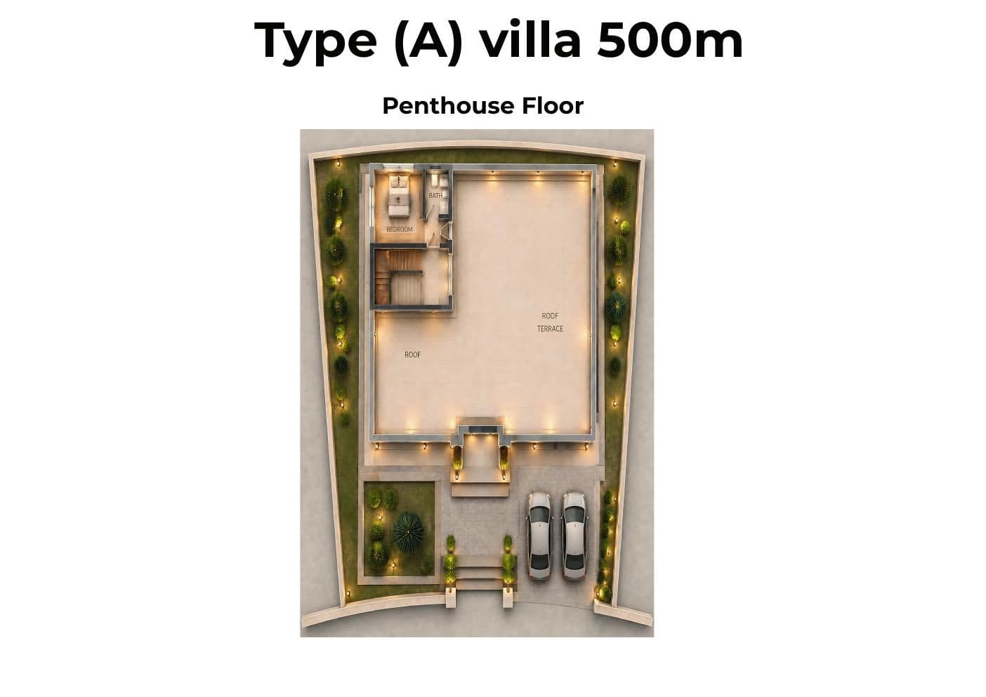 Type (A) Villa — 500 m² — Penthouse Floor